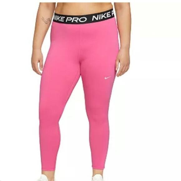 Nike Plus Size Nike Pro 365 Leggings Pink 1X - Picture 8 of 8